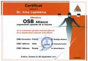 Сертификат международной ассоциации OSB Alliance